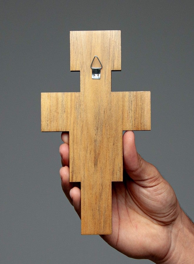Intercession صليب خشبي معلق على الحائط من سان داميانو (8 بوصات) - Image 4